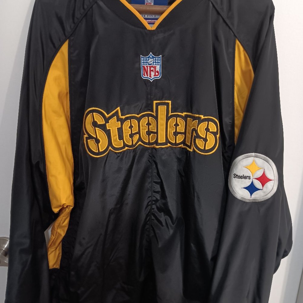 NFL STEELERS TEAM APPPAREL WIND BREAKER TYPE PULLOVER MEN'S LARGE
